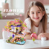 Flower House Assembly Building Blocks Microparticle Toys Christmas Gift