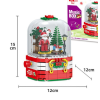 Christmas Building Music Box Christmas Tree Rotating Light Building Blocks Assembly Kids Toys