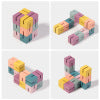 3D construction of building blocks, children's puzzle cube string toys, versatile building block cubes