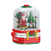 Christmas Building Music Box Christmas Tree Rotating Light Building Blocks Assembly Kids Toys
