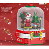 Christmas Building Music Box Christmas Tree Rotating Light Building Blocks Assembly Kids Toys
