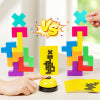 Wooden Russian building blocks for early childhood education, building block games, puzzle toys